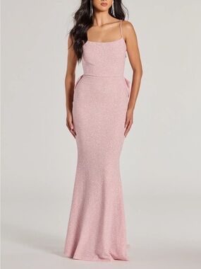 Gwendolyn glitter knit bow-back mermaid dress size XS